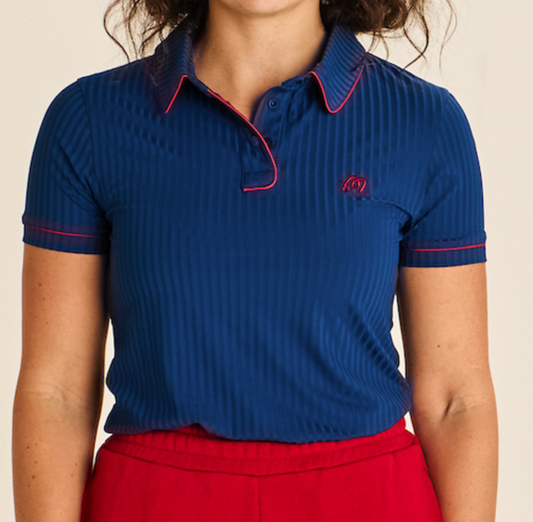 Anna Polo - Navy / Scarlet