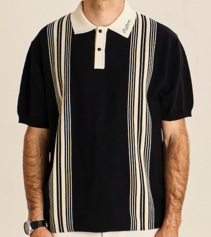 Apres Cedar Knit Polo - Black / Tofu