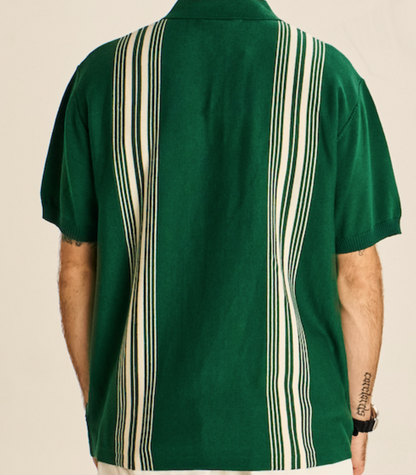 Apres Cedar Knit Polo - Eden / Tofu