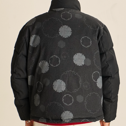 Apres Puffer Jacket - Black Snowflake