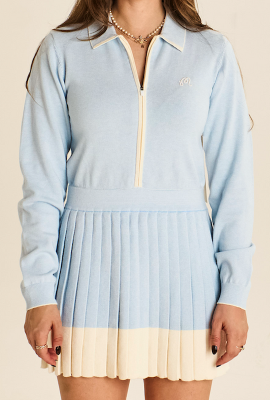 Hazel Knit Dress - Powder Blue