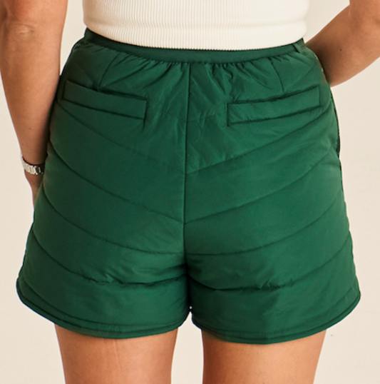 Miley Puffer Short - Malbon Green