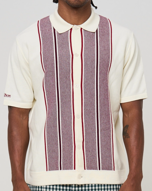 Tempo Knit Polo - Antique White