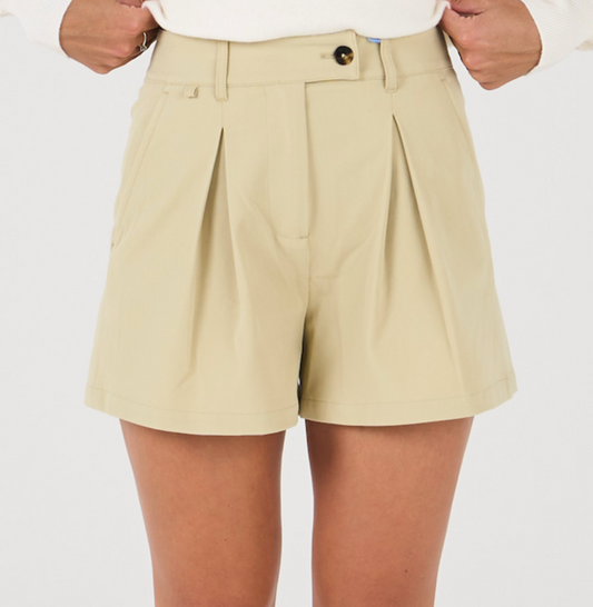 Eugenie Short - Pale Olive Green