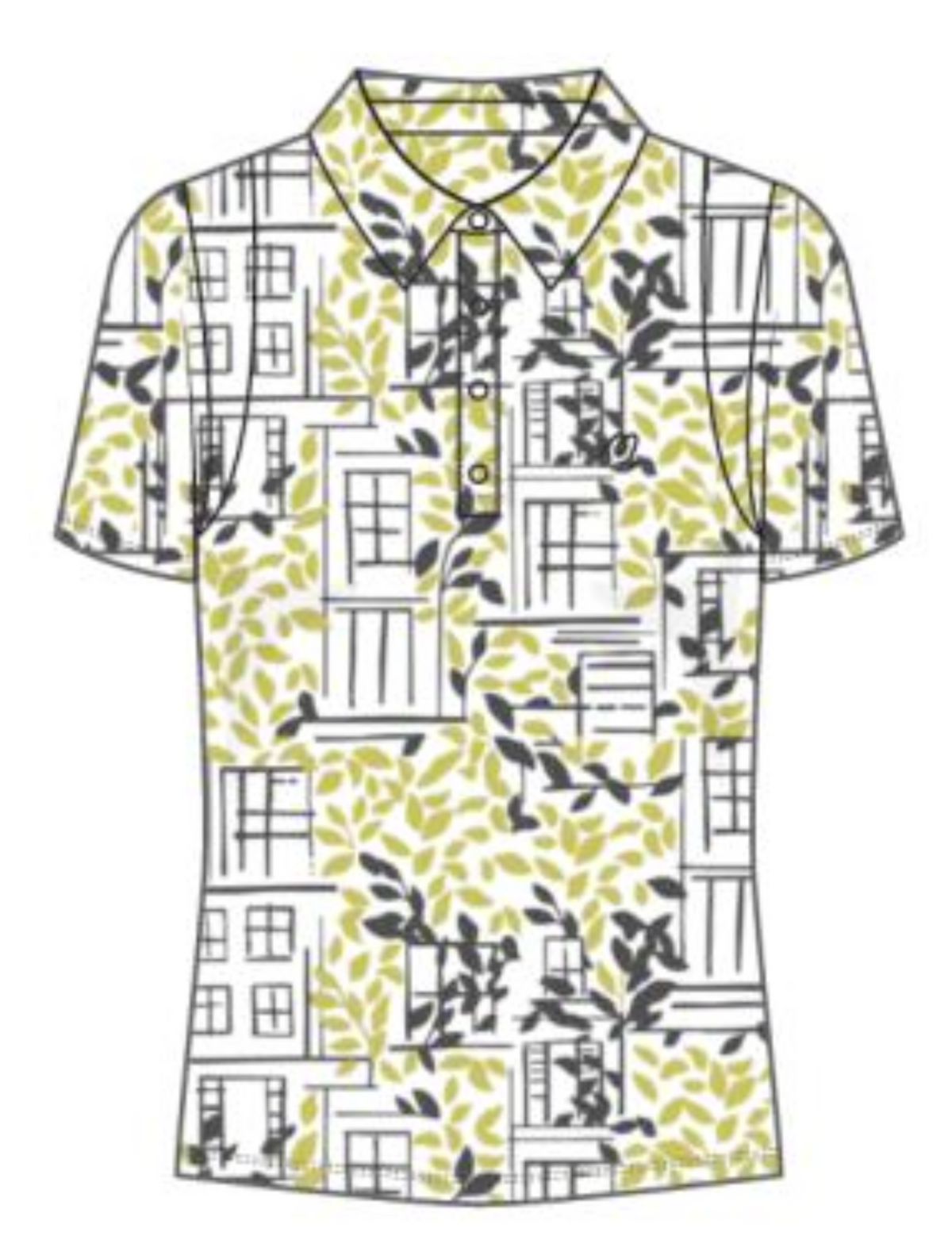 Paloma City Polo - Vines Print