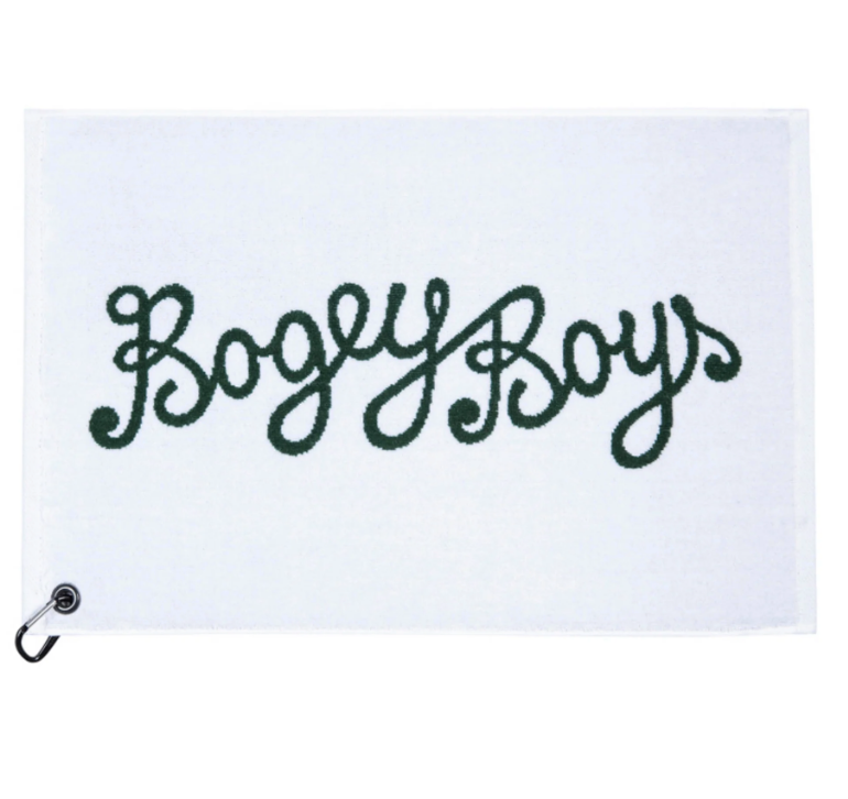 Script Golf Towel - White