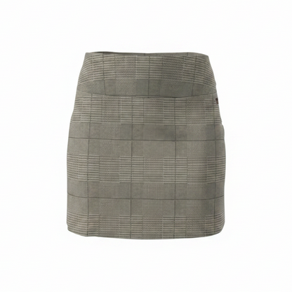 Glen Plaid Phoenix Skirt 15" - Clay