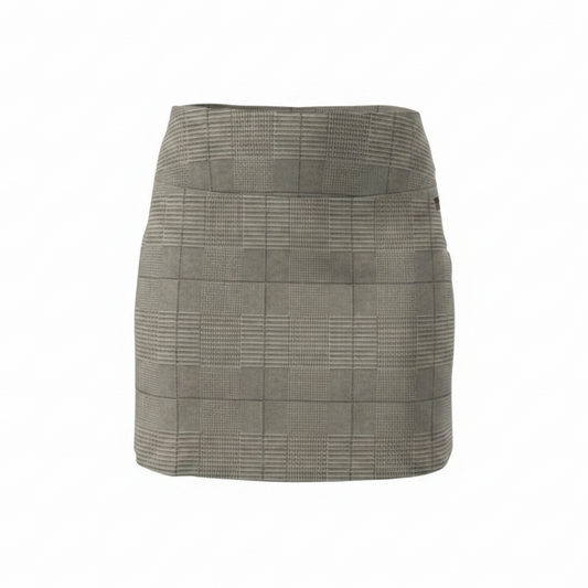 Glen Plaid Phoenix Skirt 15" - Clay