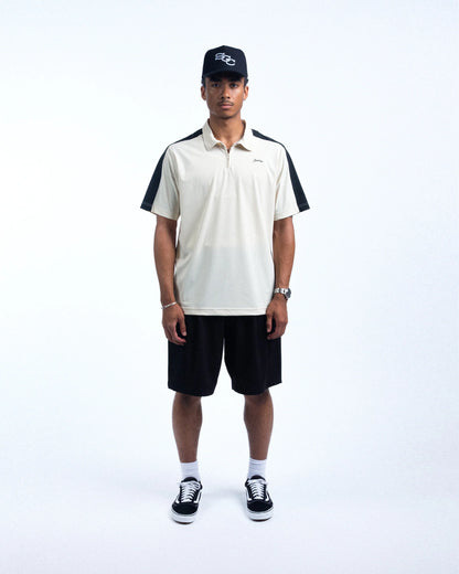 Sheffield S/S Tech Zip Polo - Sand