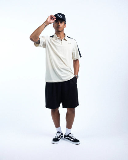 Sheffield S/S Tech Zip Polo - Sand