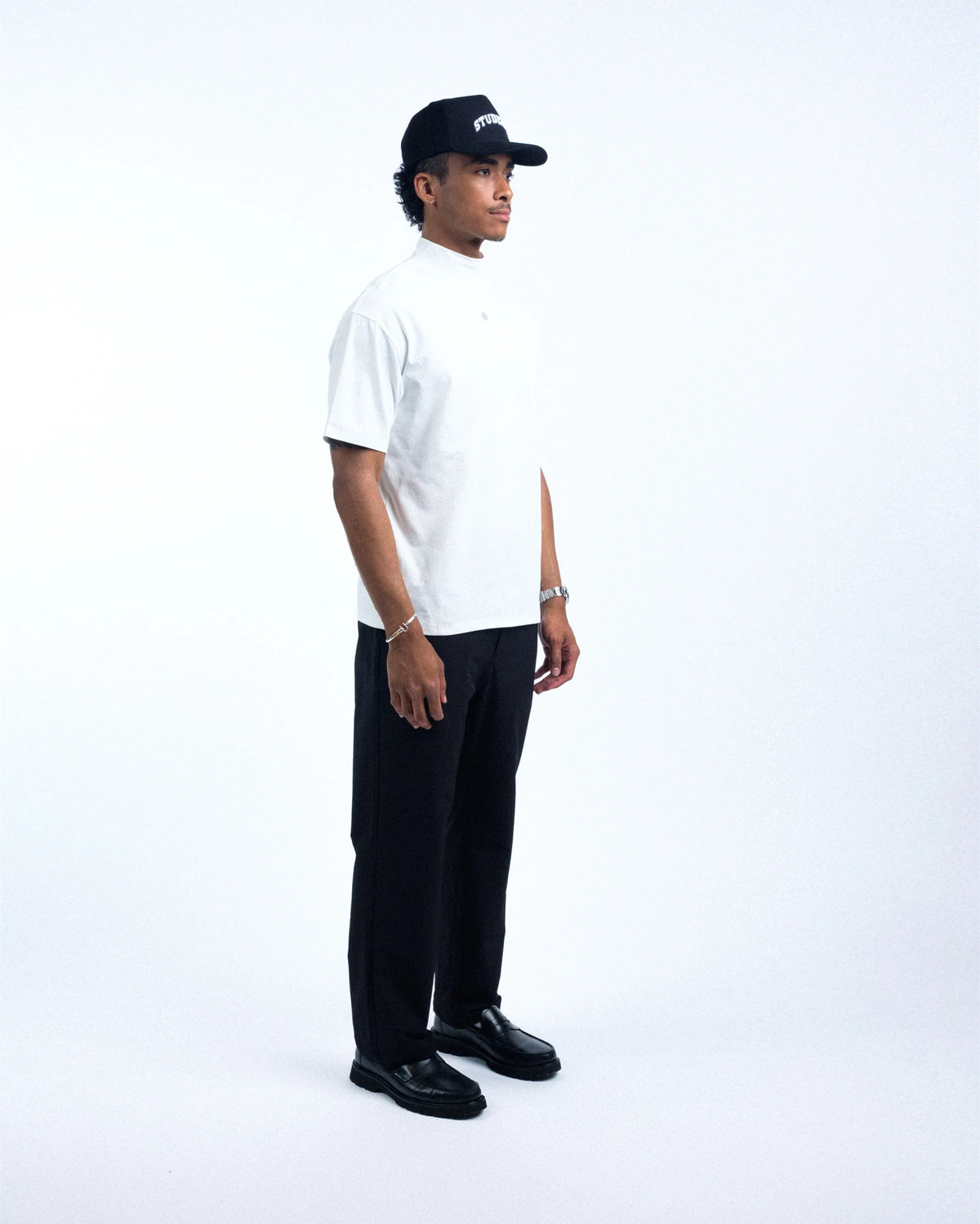 Pro S/S Mock Neck - White