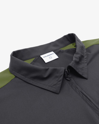 Sheffield S/S Tech Zip Polo - Navy