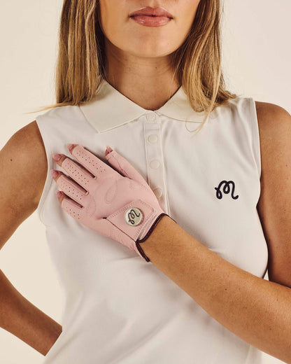 Francesca Fingerless Golf Glove - Rosy Touch