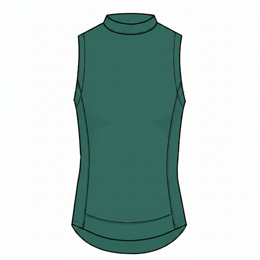 Sleeveless Halley Mock Neck Top - Ivy