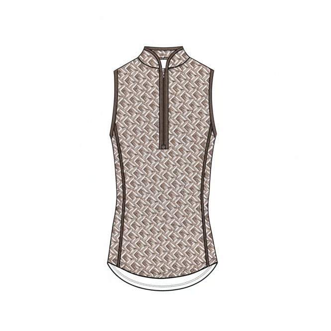 313 Sleeveless Vesta Mock Neck Top - Clay
