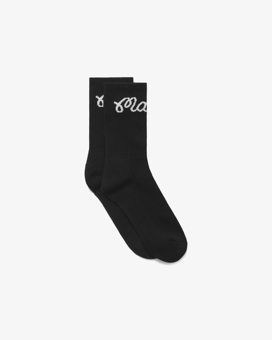 Bon Script Socks - Black
