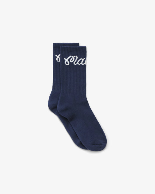Bon Script Socks - Navy