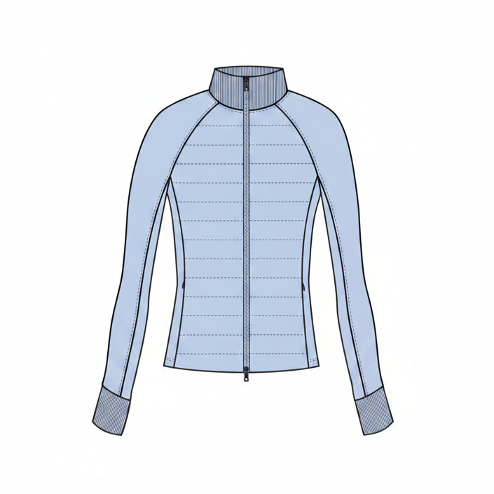 Aries Full Zip Hybrid Jacket - Wolf Blue