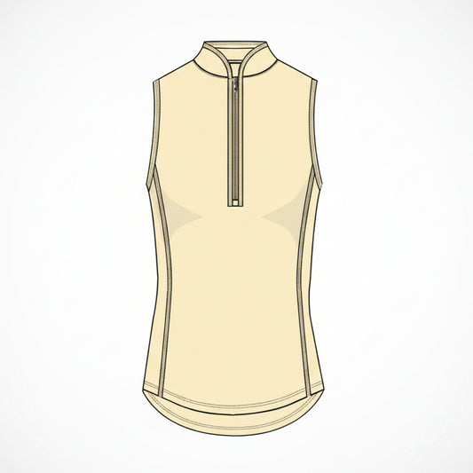 Sleeveless Vesta Mock Neck Top - Daisy