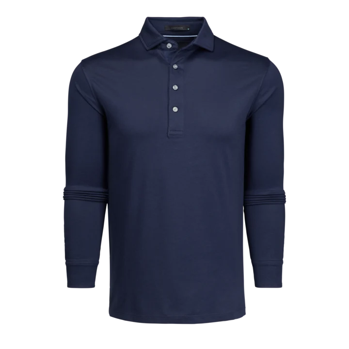Omaha Long Sleeve Polo - Maltese Blue
