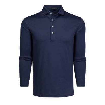 Omaha Long Sleeve Polo - Maltese Blue