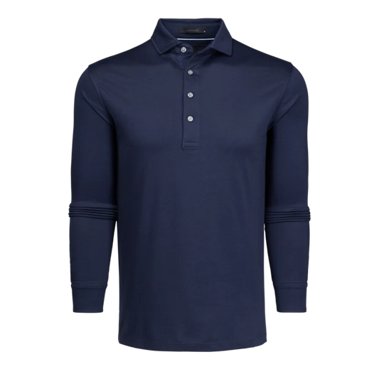 Omaha Long Sleeve Polo - Maltese Blue