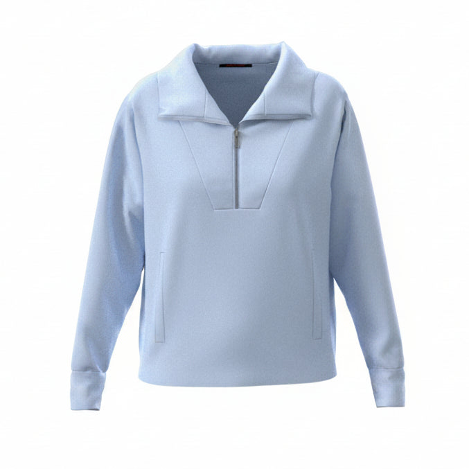 Soleil Half Zip Pullover - Wolf Blue