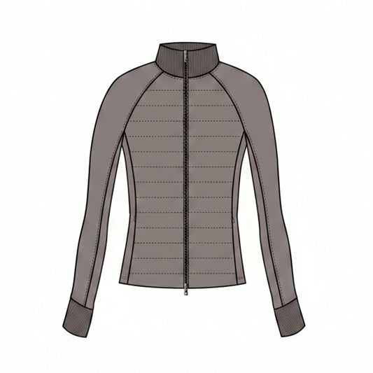 Aries Full Zip Hybrid Jacket - Clay