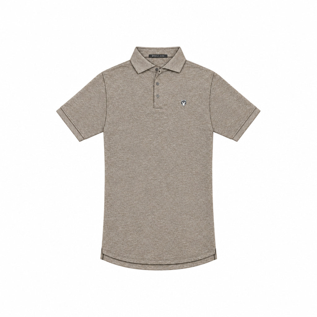 Wolf Icon Polo - Fawn Heather