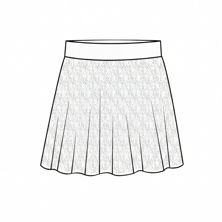 Pointelle Skirt - Arctic