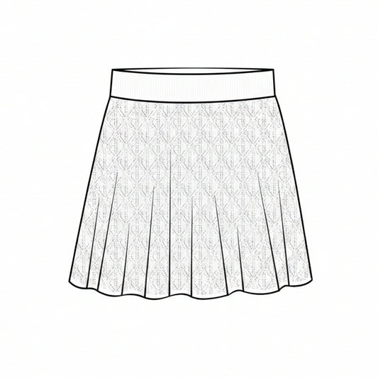 Pointelle Skirt - Arctic