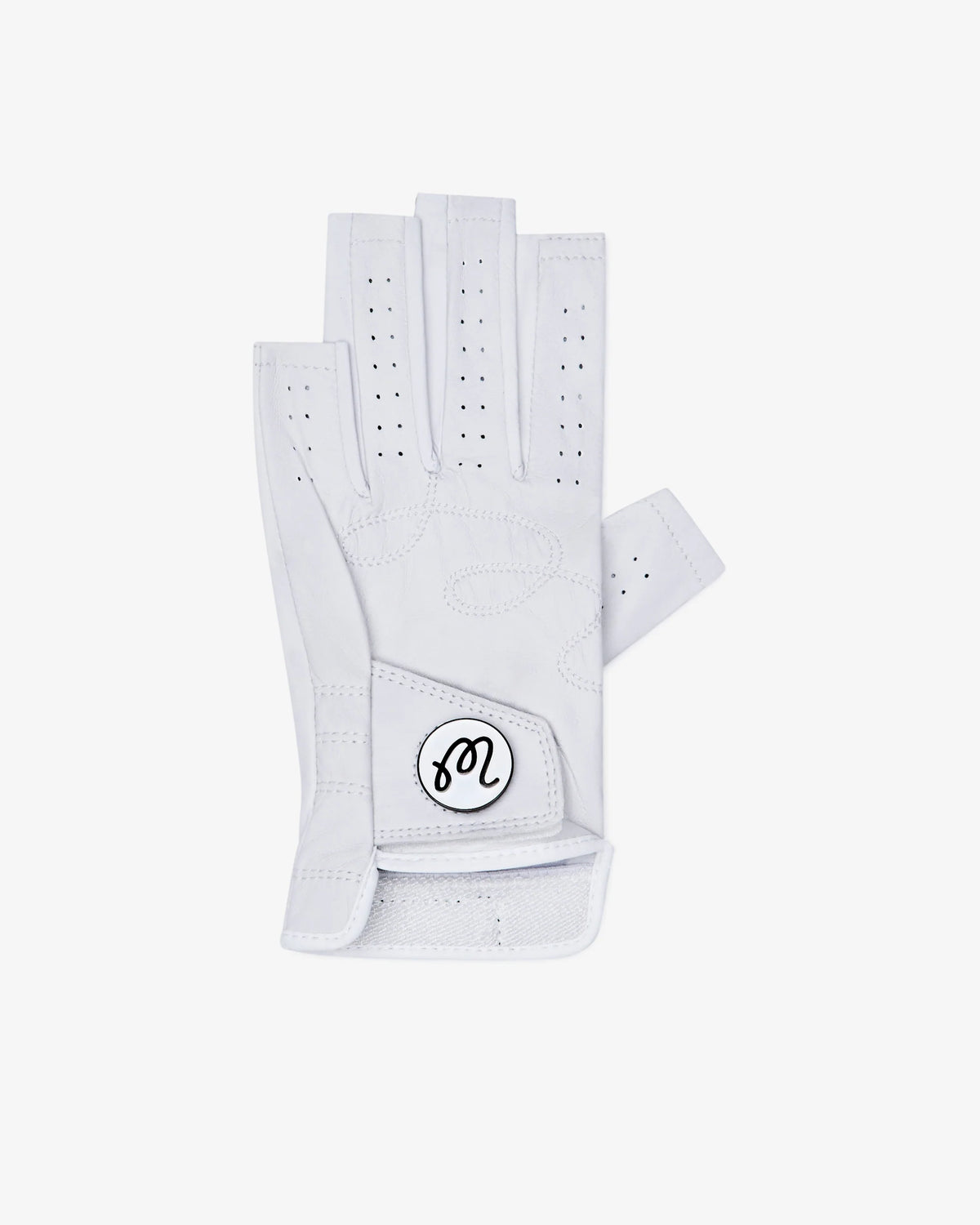 Valerie Fingerless Golf Glove - White