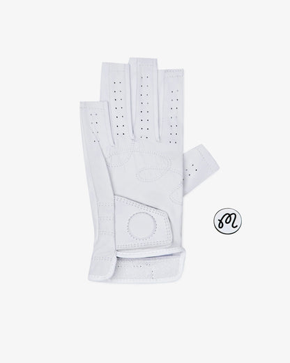 Valerie Fingerless Golf Glove - White